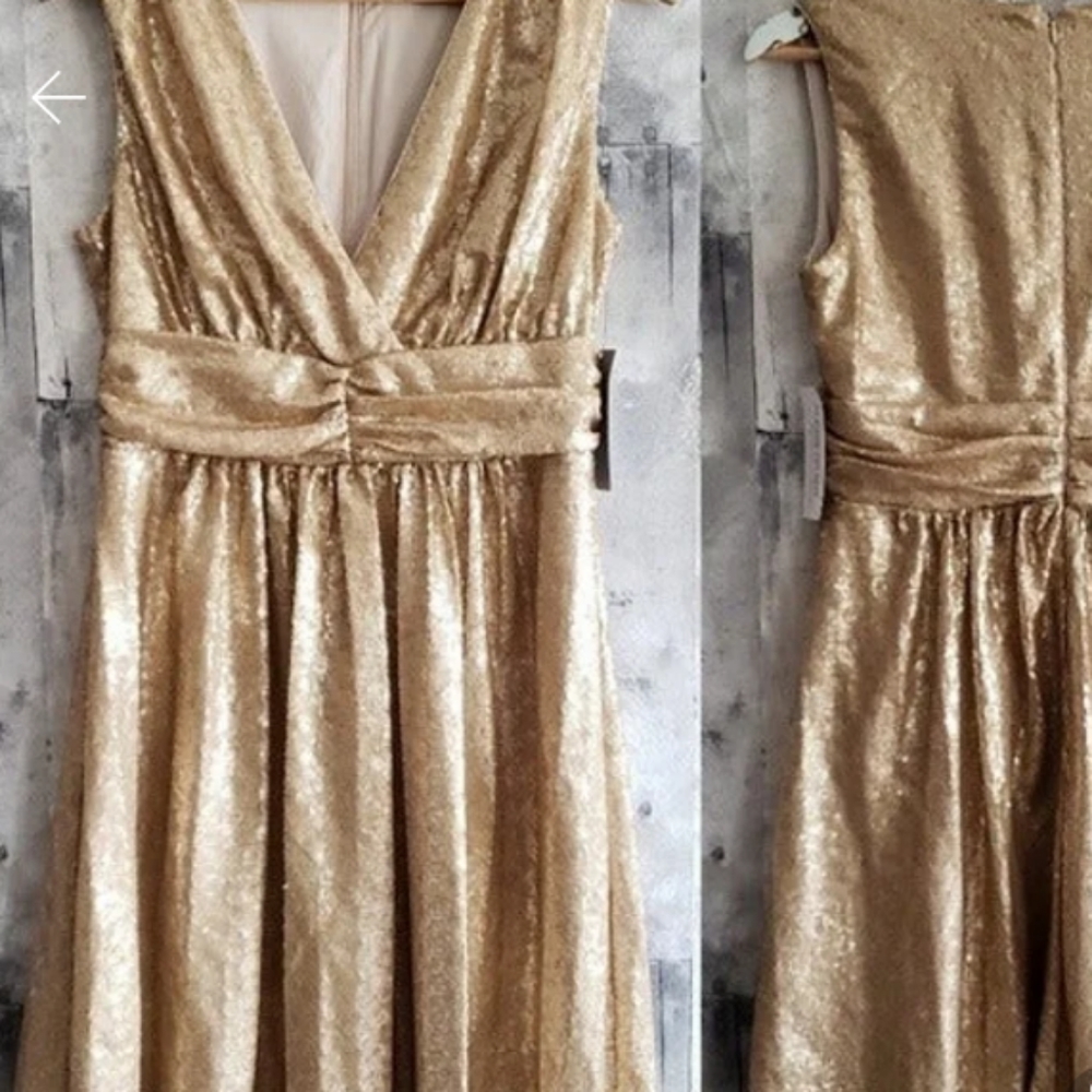 Eva Mendes NY&C Sequined Dress; holiday-perfect